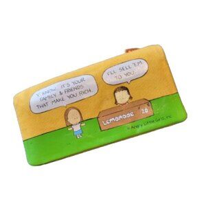 ANGRY LITTLE GIRLS Comic Wallet by Lela Lee in Yellow Sell Family